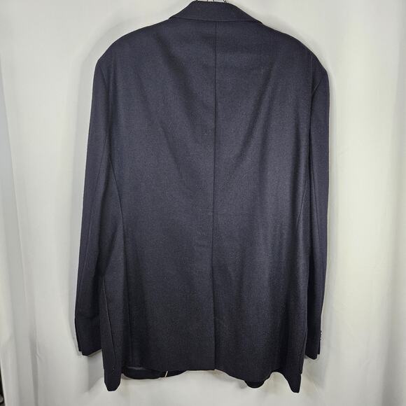 College Hall Wool Suit Jacket Blazer Mens 40L Vintage Dress Coat Navy Poland - Picture 4 of 7